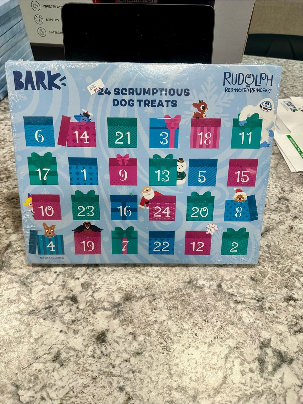BARK Rudolph Red, Teal & Blue Holiday Advent Dog Treats